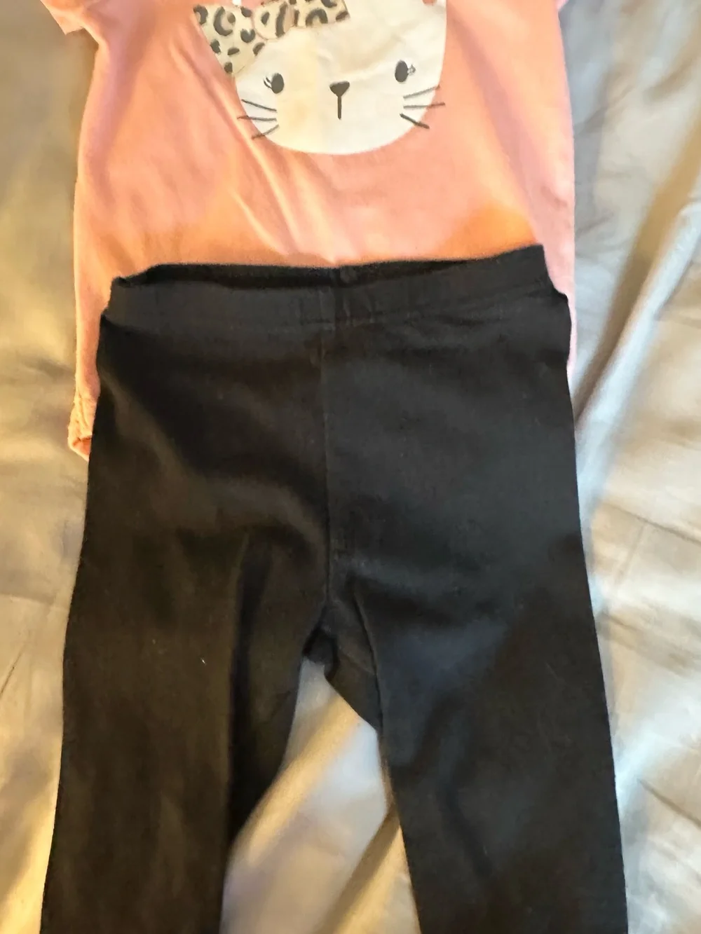 Girls' Pink Kitty Graphic Short-Sleeve Tee